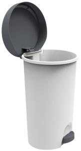 EDA Poubelle à pédale Stepy, 70 L, PP, anthracite