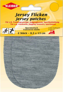 KLEIBER Patch thermocollant jersey, gris clair chiné