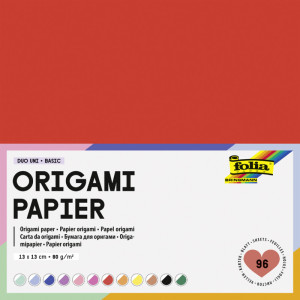 folia Feuille de papier origami Duo Uni, 80 g/m2, 130x130 mm