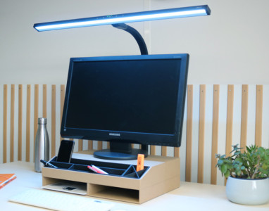 UNiLUX Lampe de bureau à LED STRATA LUMINO, pince, noir