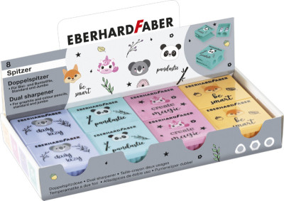 EBERHARD FABER Taille-crayon Animal, présentoir de 8