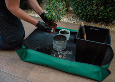 Bradas Tapis de rempotage, 660 x 660 mm, vert/noir