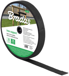 Bradas Bande de ligature pour arbres, PP, 40 mm x 25 m, noir