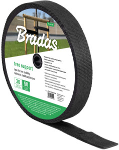 Bradas Bande de ligature pour arbres, PP, 50 mm x 25 m, noir