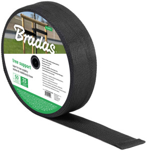 Bradas Bande de ligature pour arbres, PP, 50 mm x 25 m, noir