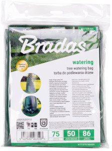 Bradas Sac d'arrosage pour arbres, PVC, 75 litres, vert
