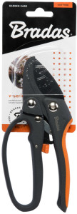 Bradas Sécateur à enclume V-SERIES, anthracite/orange