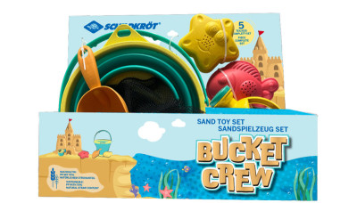 SCHILDKRÖT Sandspielzeug-Set Bucket Crew, 5-teilig