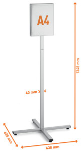 DURABLE Porte-infos INFO STAND OUTDOOR, A4, gris