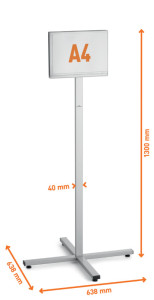 DURABLE Porte-infos INFO STAND OUTDOOR, A4, gris