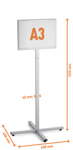 DURABLE Porte-infos INFO STAND OUTDOOR, A3, gris