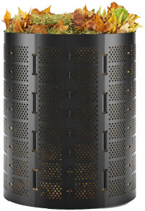 Bradas Poubelle à compost, 180 litres, en HDPE, noir