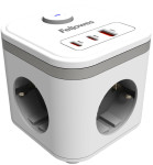 Fellowes Steckdosenwürfel Power Cube, Typ F, schwarz