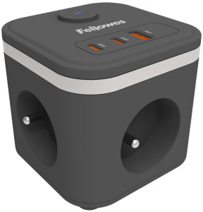 Fellowes Cube multiprise Power Cube, type E, noir