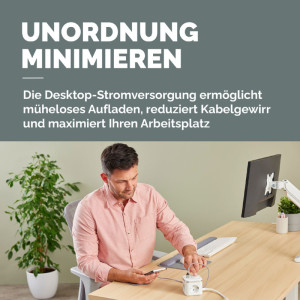 Fellowes Steckdosenwürfel Power Cube, Typ F, weiß