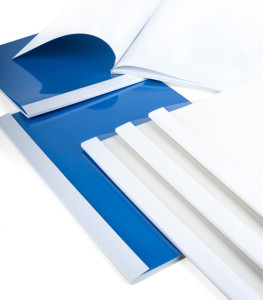 pavo Chemise à reliure thermique A4, brillant, 1,5 mm, blanc