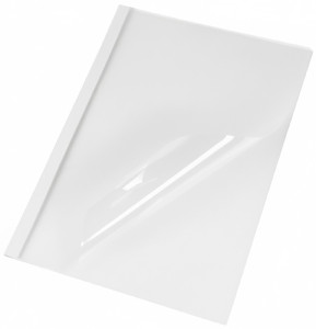 pavo Chemise à reliure thermique, A4, brillant, 15 mm, blanc