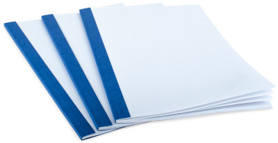 pavo Chemise à reliure thermique aspect cuir, A4, 4 mm, bleu