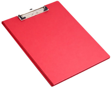 pavo Porte-bloc à pince, avec revêtement film, A4, rouge