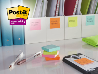 Post-it Bloc-notes super sticky notes, 47,6 x 47,6 mm, 18+6