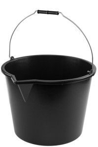 Bradas Baueimer mit Ausgießer, 5 Liter, PP, schwarz