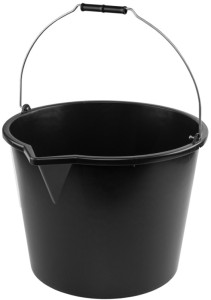 Bradas Baueimer mit Ausgießer, 20 Liter, PP, schwarz