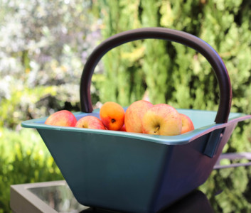 EDA Panier avec anse, 14 litres, plastique, vert