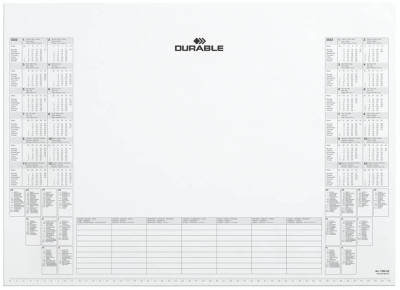 DURABLE Sous-main avec bloc calendrier, PP, noir