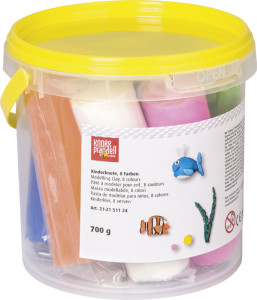 KNORR prandell Kinderknete-Set, im Karton, 8 Farben, 700 g