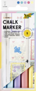 folia Marqueur craie PASTEL, set de 5