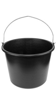 Bradas Baueimer, 12 Liter, PVC, schwarz