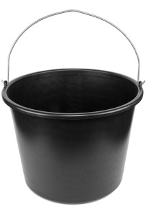Bradas Baueimer, 12 Liter, PVC, schwarz