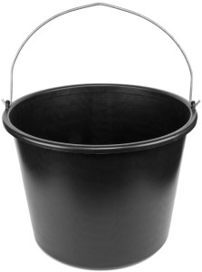 Bradas Baueimer, 12 Liter, PVC, schwarz
