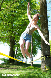 SCHILDKRÖT Slackline, Länge: 15 m, gelb