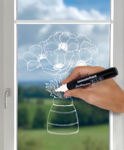 EBERHARD FABER Marqueur craie 1-2 mm, blister de 1, blanc