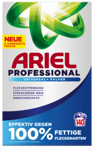ARIEL PROFESSIONAL Lessive en poudre Universal+, 140 lavages