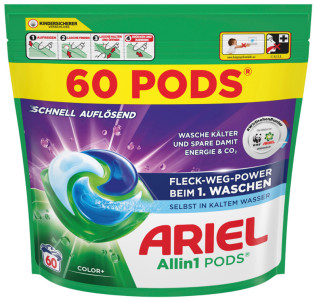 ARIEL Lessive capsules All-in-1 Color+, 60 lavages