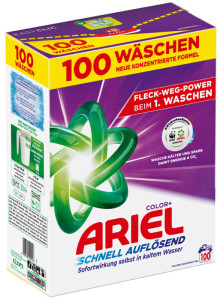 ARIEL Lessive en poudre Color+, 5,03 kg - 100 lavages