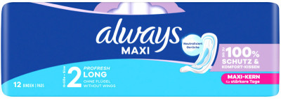 always Serviette hygiénique MAXI ProFresh Long, taille 2