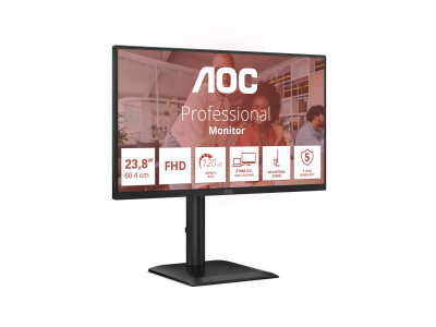 AOC : 24IN IPS FHD 300CD/ HDMI/DP/4USB/USB-C DOCK/HP/HAS