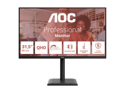 AOC : 32IN IPS QHD 350CD/ 2HDMI/DP/4USB/USB-B/HP/HAS