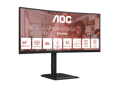 AOC : AOC MONITOR 34IN VA UWQHD21:9 180HZ 3440X1440 0.5 MS