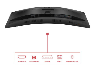 AOC : AOC MONITOR 34IN VA UWQHD21:9 180HZ 3440X1440 0.5 MS