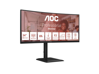 AOC : AOC MONITOR 34IN VA UWQHD21:9 180HZ 3440X1440 0.5 MS