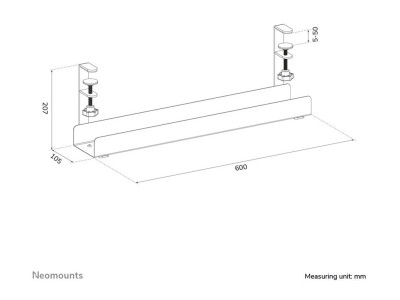 Neomounts : CABLE TRAY CLAMP-ON DESIGN UNIVERSAL