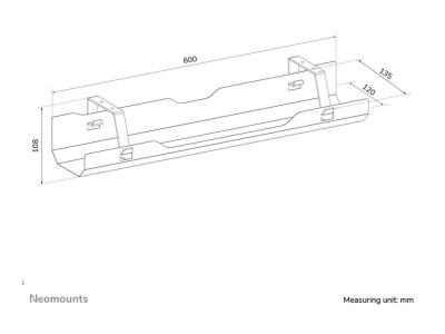 Neomounts : NEOMOUNTS cable MANAGEMENT TRAY MAX 5 KG. SCREW MOUNTED UNIVERSA
