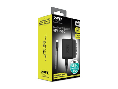 Port Design : CHARGER POWER SUPPLY GAN 65W - TYPE C - AC cable - EU