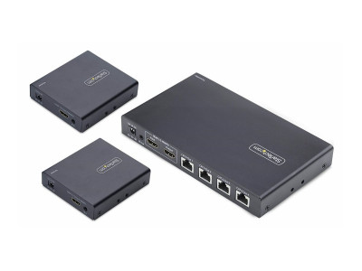 Startech : 4-PORT HDMI EXTENDER/SPLITTER - 1X4 HDMI OVER ETHERNET kit