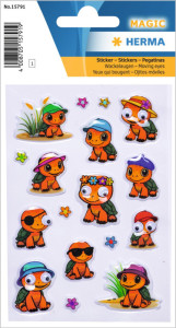 HERMA Stickers MAGIC Tortues, oeil vacillant