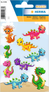 HERMA Stickers MAGIC Dragons, transpuffy